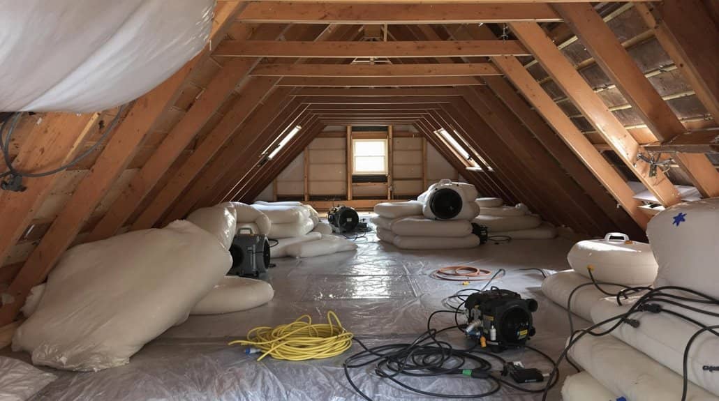 preparing for spray foam